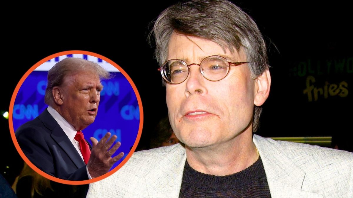 Stephen King attends the premiere of 'Dreamcatcher' and Donald Trump delivers remarks during the CNN Presidential Debate