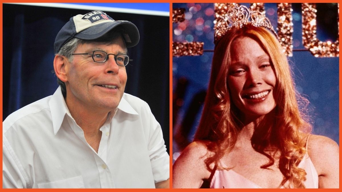 Stephen King promotes Under The Dome and still of 1976 film Carrie