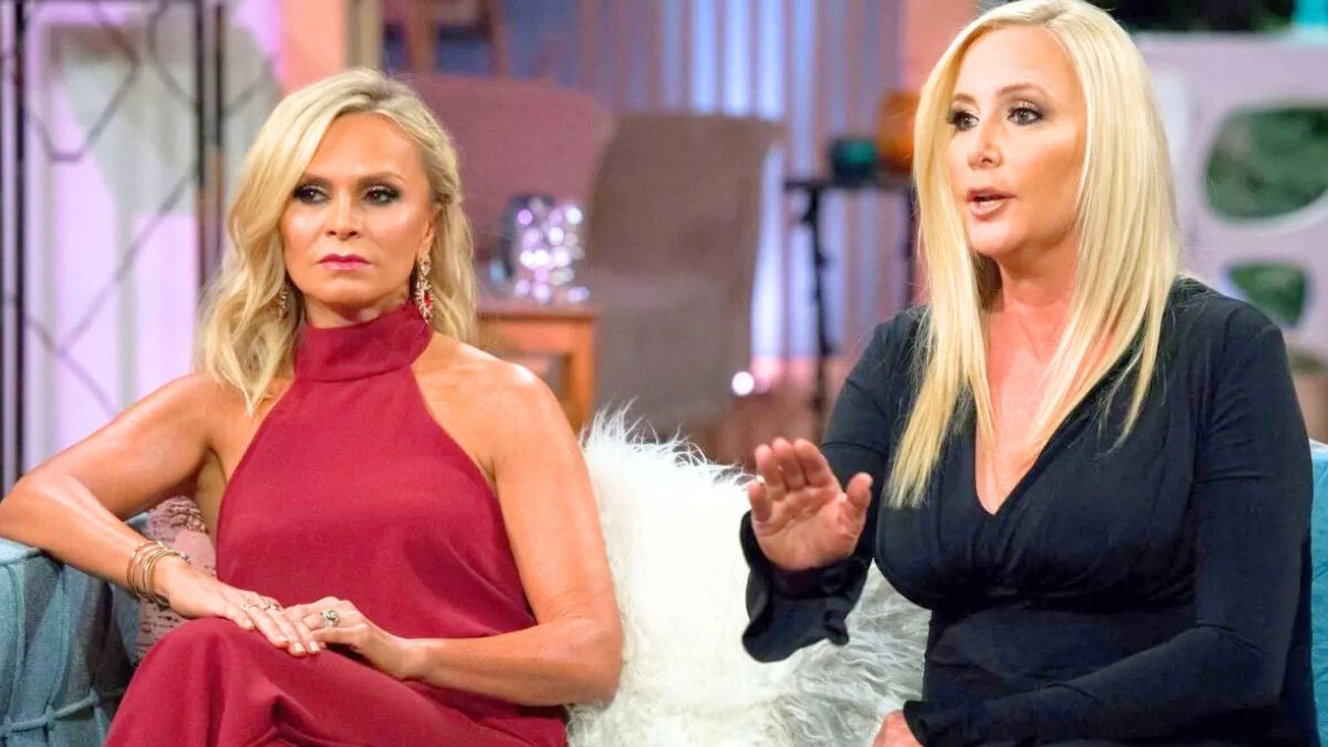 Tamra Judge and Shannon Beador in a reunion episode of The Real Housewives of Orange County