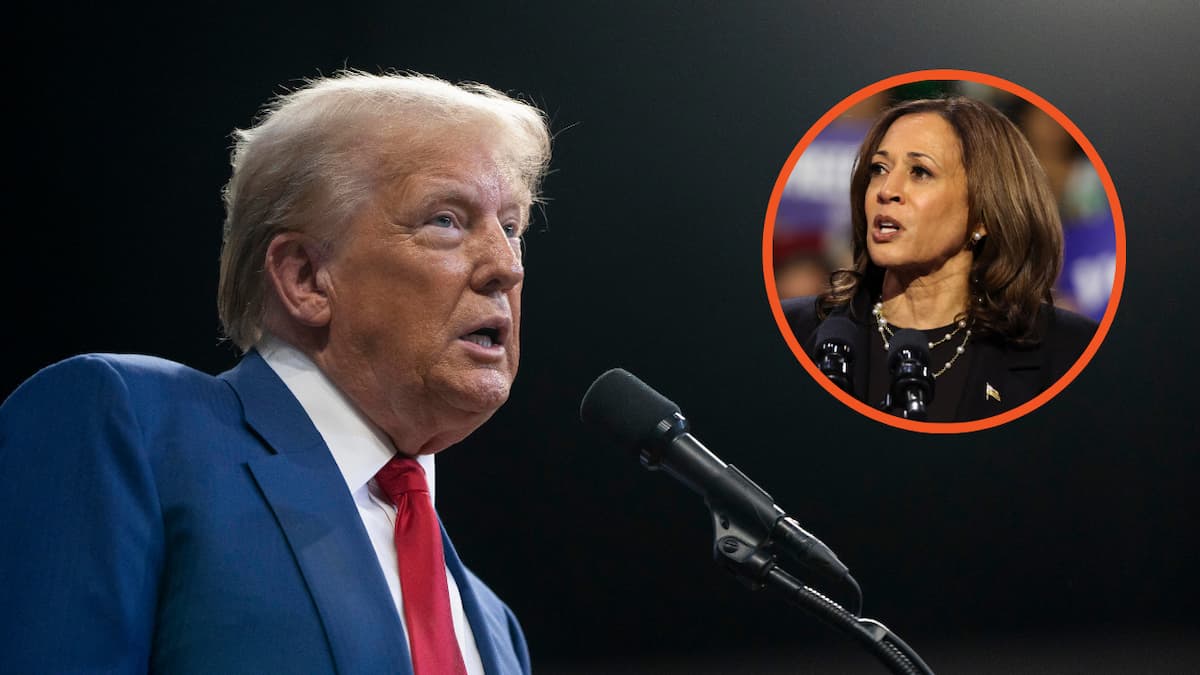 Donald Trump and Kamala Harris