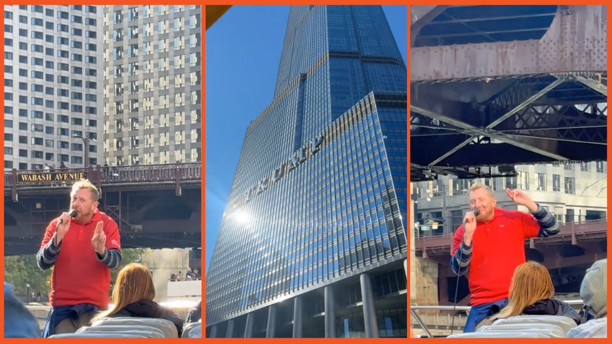 Viral TikTok Trump impersonation Chicago tour guide