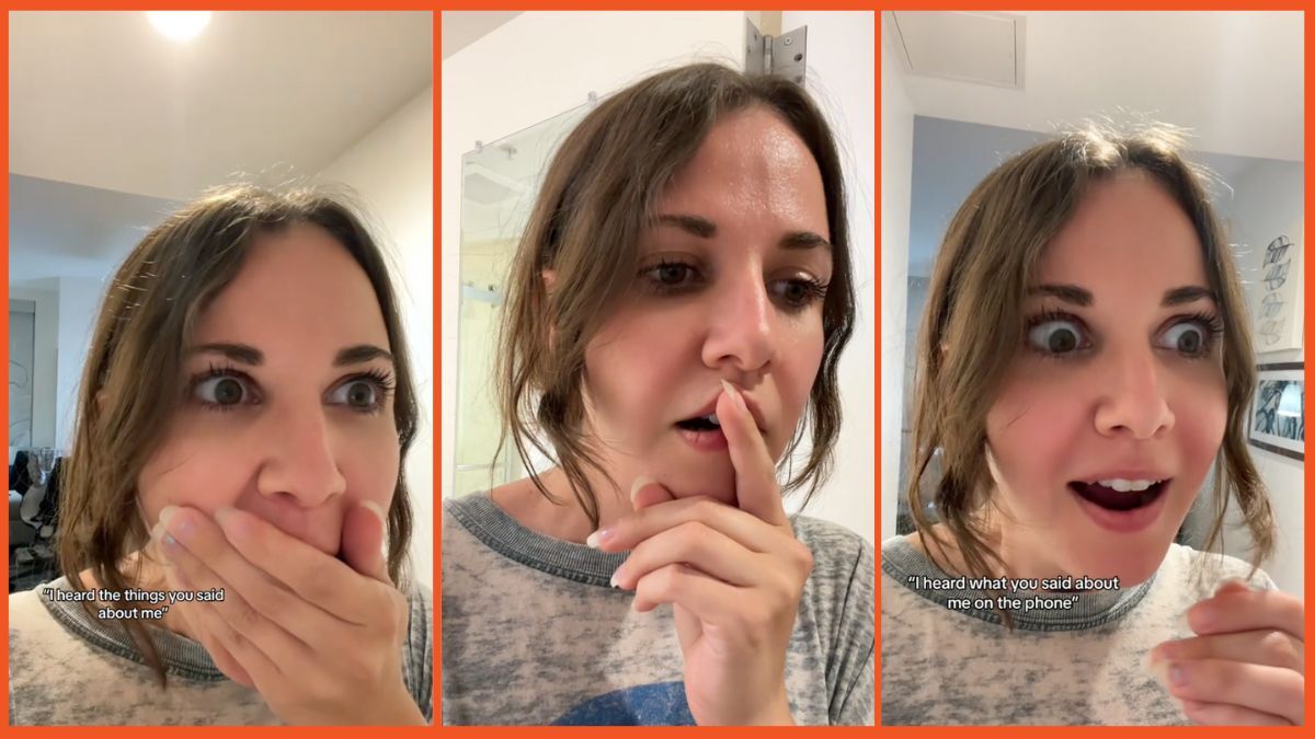 viral TikTok of woman recounting hotel horror story