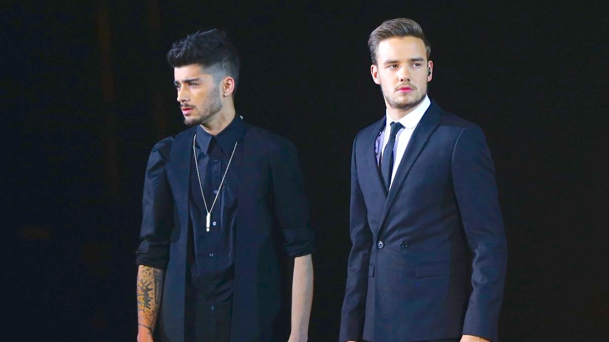 Zayn Malik and Liam Payne of One Direction perform live at 'X Factor'- The Final