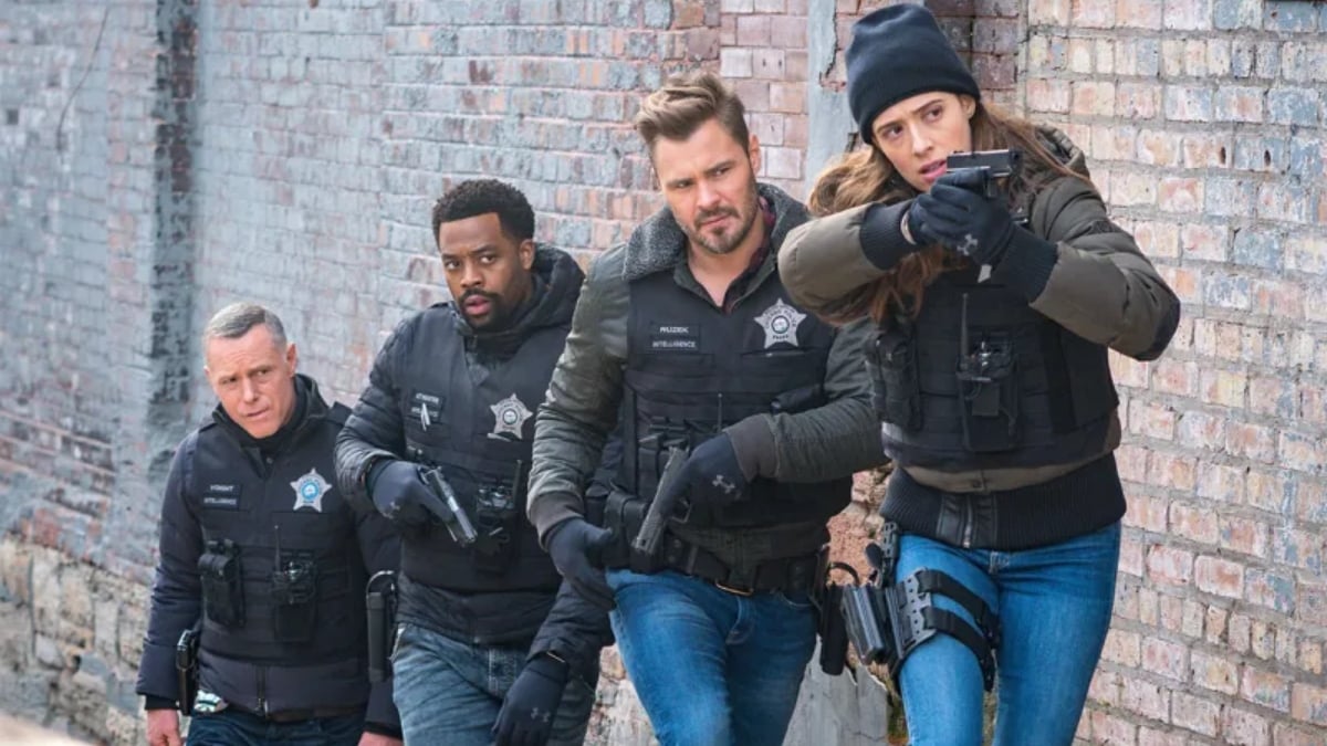 Hank Voight, Kevin Atwater, Adam Ruzek, and Kim Burgess on Chicago P.D.