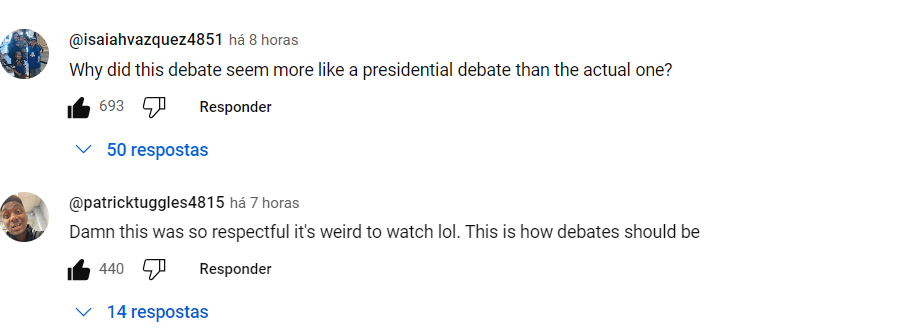 Walz v Vance YouTube comments