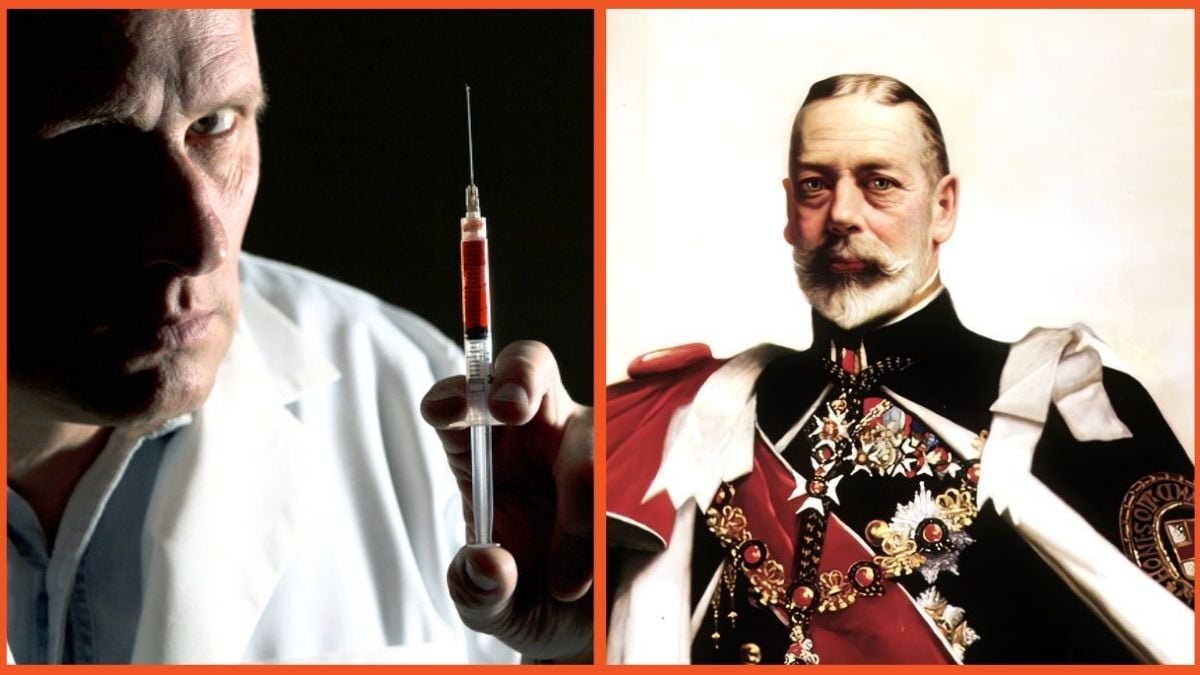 His late Majesty King George V, 1934-1935. Creator: John Saint-Helier Lander. (Photo by Heritage Art/Heritage Images via Getty Images) A royalty free image from the medical industry depicting the dark side of medicine.