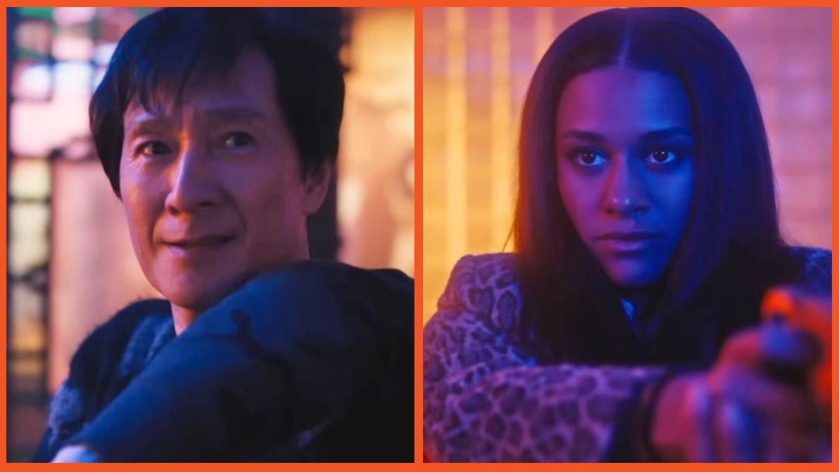 A split image of Ke Huy Quan and Ariana DeBose in 'Love Hurts'