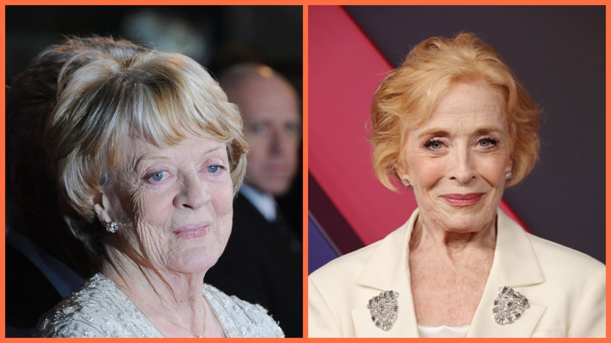 Dame Maggie Smith attends the Premiere of 'Quartet' / Holland Taylor attends the 76th Primetime Emmy Awards