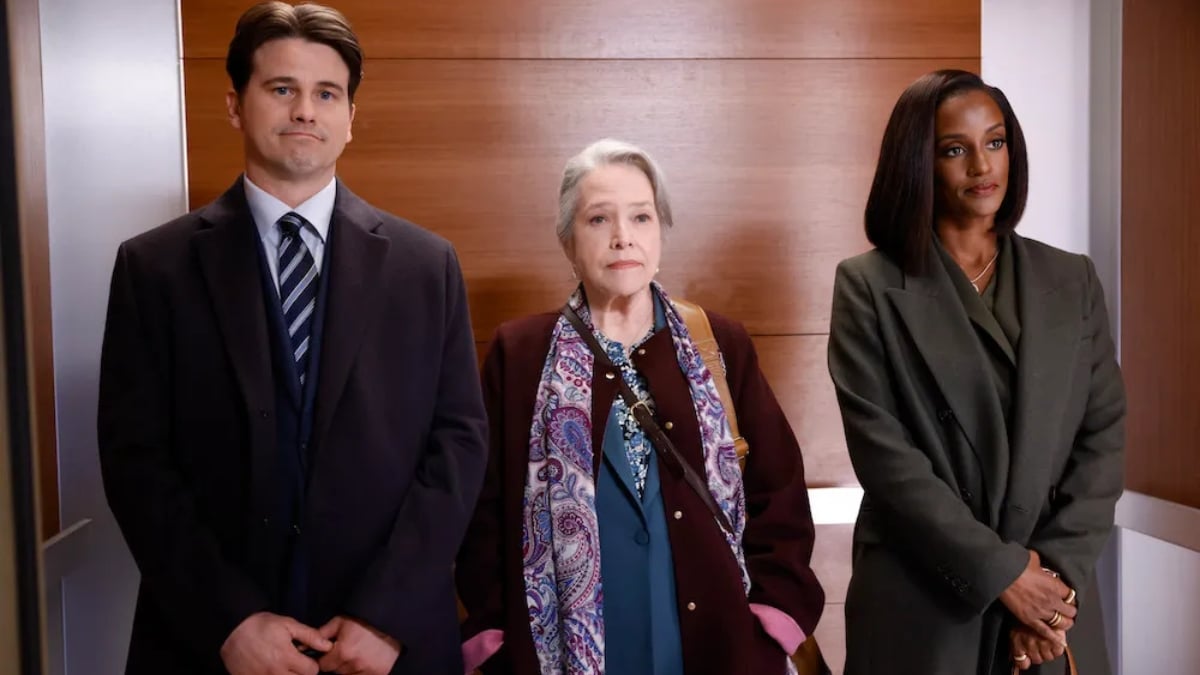 Jason Ritter, Kathy Bates, and Skye P. Marshall in Matlock