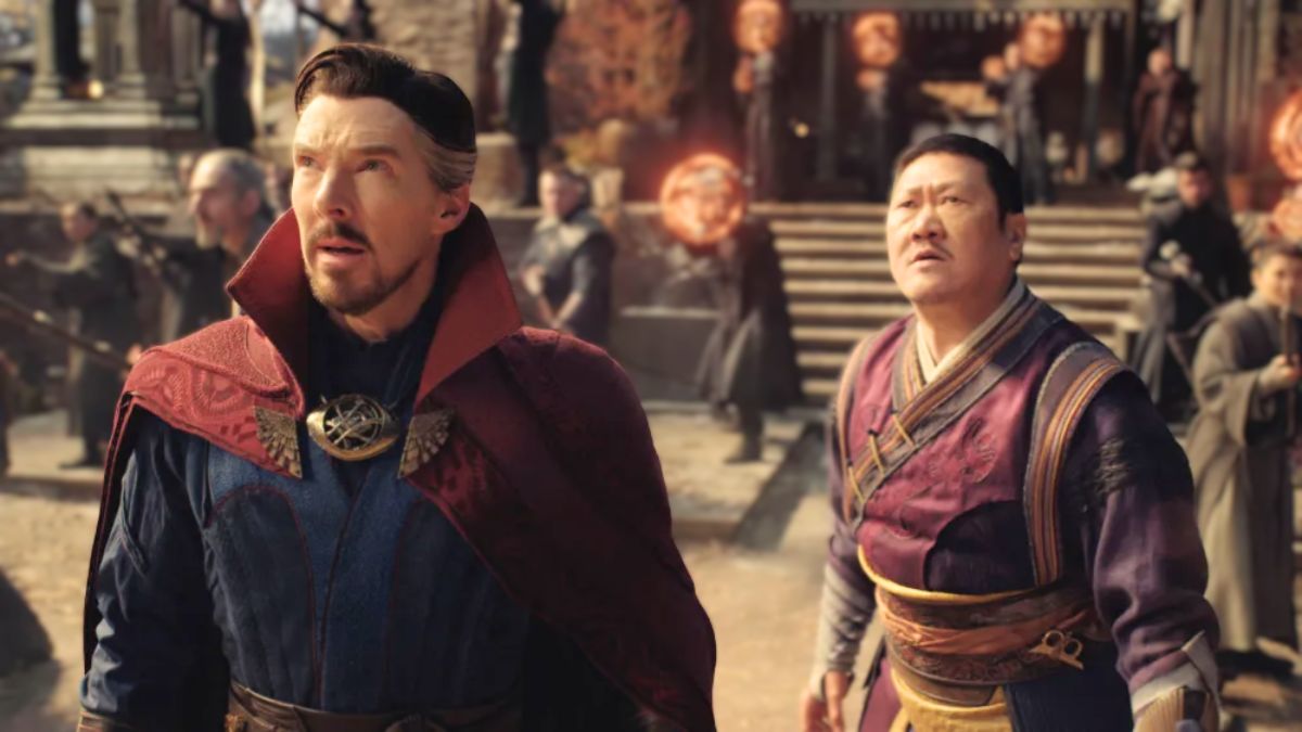 Doctor Strange and Wong in Doctor Strange in the Multiverse of Madness.