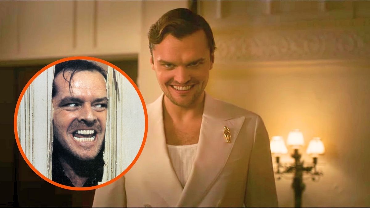 Ray Nicholson in Smile 2 and Jack Nicholson in The Shining.