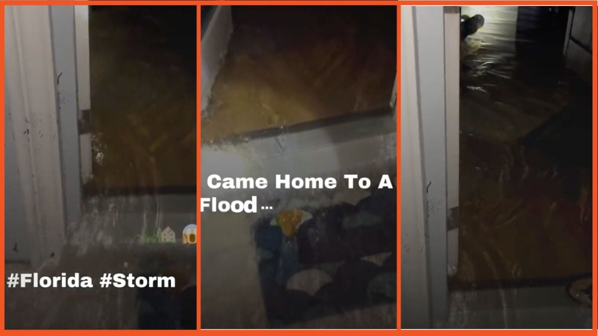 Screenshots of a home flooded in Florida