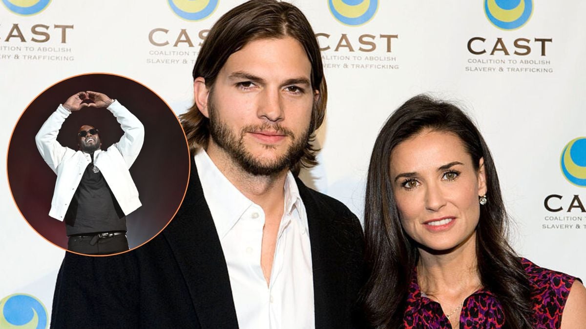 LOS ANGELES, CA - MAY 12: Actor Ashton Kutcher (L) and actress Demi Moore arrive at the Coalition to Abolish Slavery & Trafficking's 13th Annual Gala at the Skirball Cultural Center on May 12, 2011 in Los Angeles, California. (Photo by Amanda Edwards/WireImage) LONDON, ENGLAND - NOVEMBER 07: Diddy performs at O2 Shepherd's Bush Empire in a special one night only event at O2 Shepherd's Bush Empire on November 07, 2023 in London, England. (Photo by Samir Hussein/Getty Images for Sean Diddy Combs)