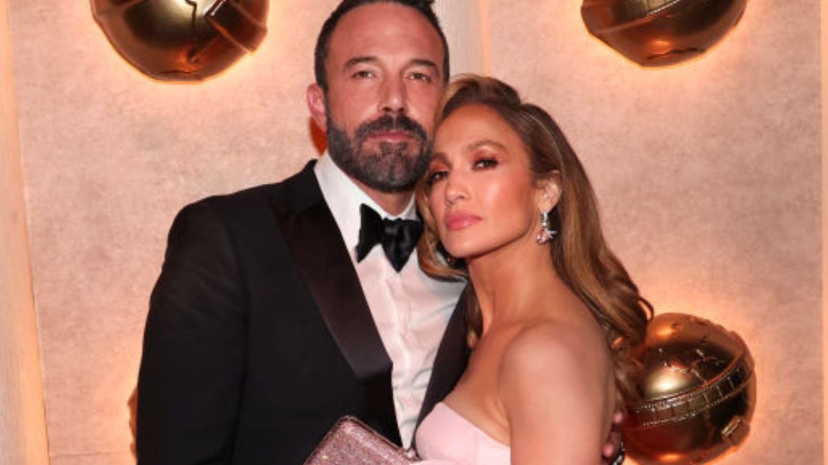 Ben Affleck and Jennifer Lopez at the 81st Golden Globe Awards held at the Beverly Hilton Hotel on January 7, 2024 in Beverly Hills, California. (Photo by Christopher Polk/Golden Globes 2024/Golden Globes 2024 via Getty Images)