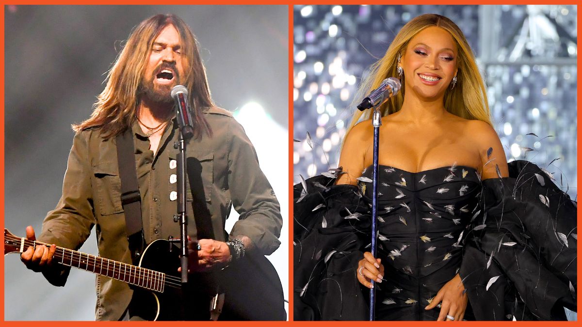 Billy Ray Cyrus performs onstage at the 24th annual Keep Memory Alive 'Power of Love Gala' benefit and Beyoncé performs onstage during the RENAISSANCE WORLD TOUR