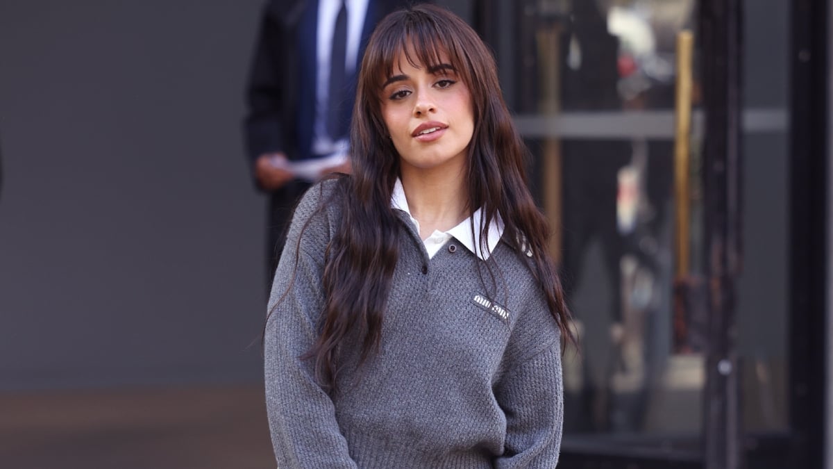 Camila Cabello at Miu Miu during the Womenswear Spring/Summer 2025 as part of Paris Fashion Week on October 01, 2024 in Paris, France