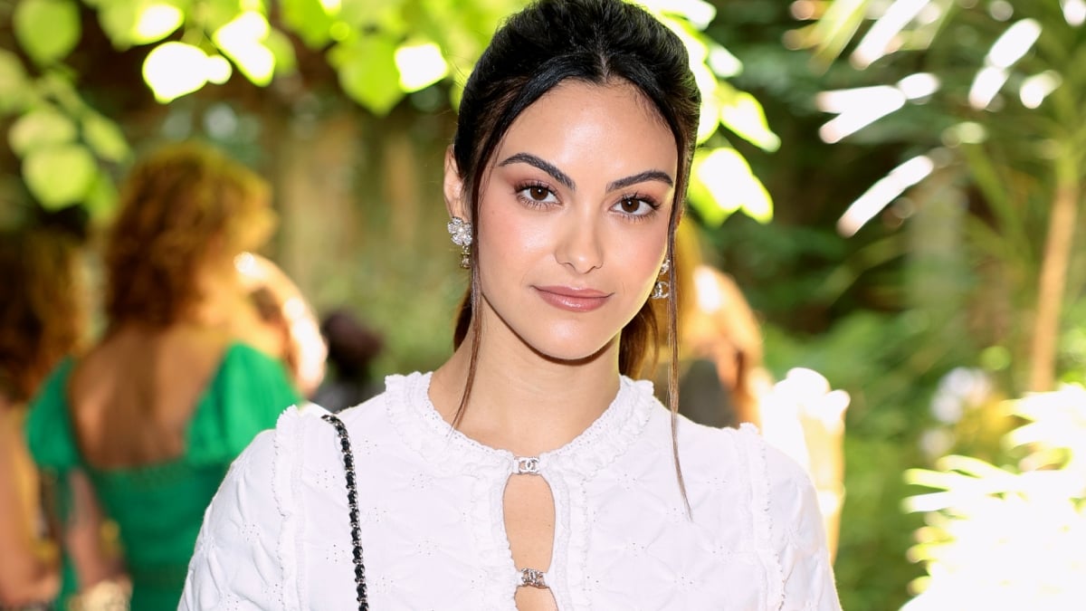 Camila Mendes, wearing CHANEL, attends the CHANEL Tribeca Festival Women's Lunch to celebrate the THROUGH HER LENS Program at The Greenwich Hotel on June 07, 2024 in New York City.