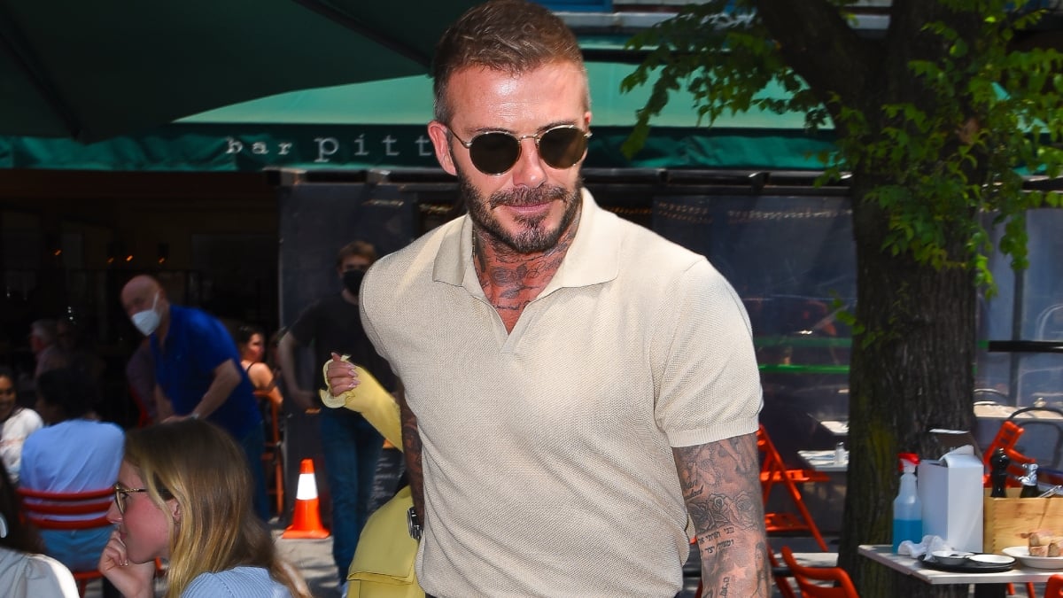 David Beckham and Victoria Beckham seen out for lunch downtown Manhattan on May 26, 2021 in New York City