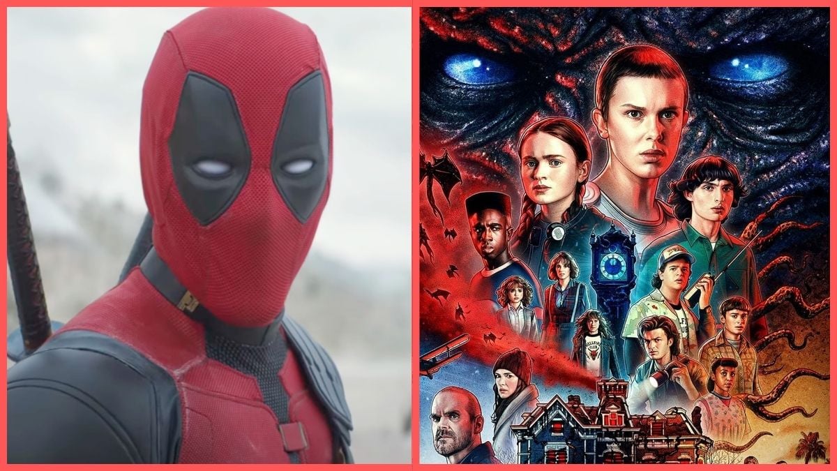 Deadpool in Deadpool & Wolverine/Stranger Things 4 poster