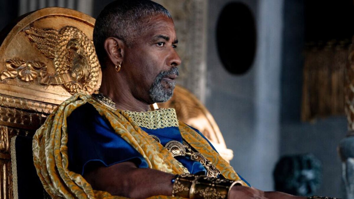 Denzel Washington as Macrinus in Gladiator 2