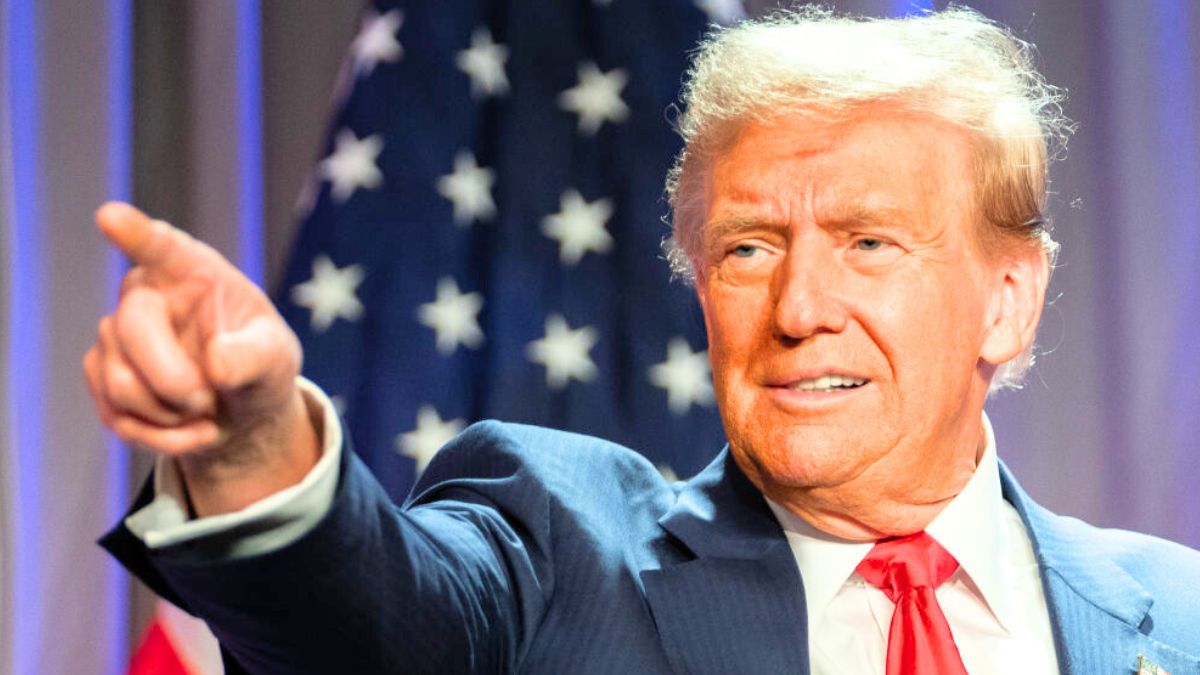 WASHINGTON, DC - NOVEMBER 13: U.S. President-elect Donald Trump speaks at a House Republicans Conference meeting at the Hyatt Regency on Capitol Hill on November 13, 2024 in Washington, DC. As is tradition with incoming presidents, Trump is traveling to Washington, DC to meet with U.S. President Joe Biden at the White House as well as Republican members of Congress on Capitol Hill. (Photo by Allison Robbert-Pool/Getty Images)