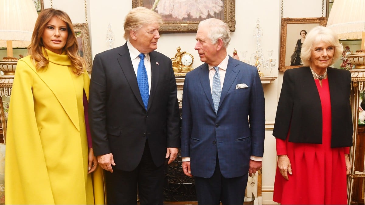 Donald Trump with King Charles and Queen Camilla