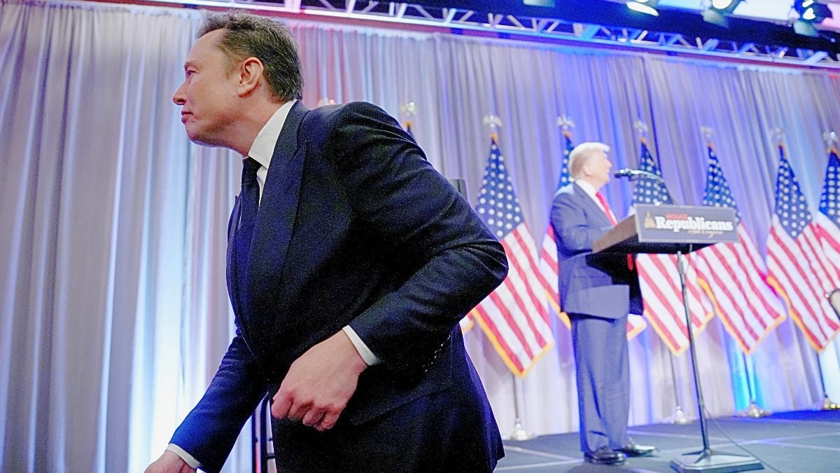 Elon Musk arrives to a House Republicans Conference meeting at the Hyatt Regency on Capitol Hill on November 13, 2024 in Washington, DC. As is tradition with incoming presidents, U.S. President-elect Donald Trump is traveling to Washington, DC to meet with U.S. President Joe Biden at the White House as well as meet with Republican congressmen on Capitol Hill.