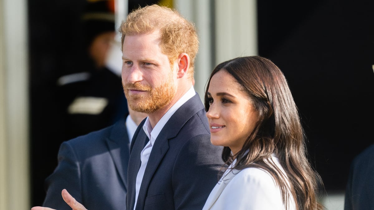 THE HAGUE, NETHERLANDS - APRIL 15: Prince Harry, Duke of Sussex and Meghan, Duchess of Sussex attend a reception for friends and family of competitors of the Invictus Games at Nations Home at Zuiderpark on April 15, 2022 in The Hague, Netherlands.