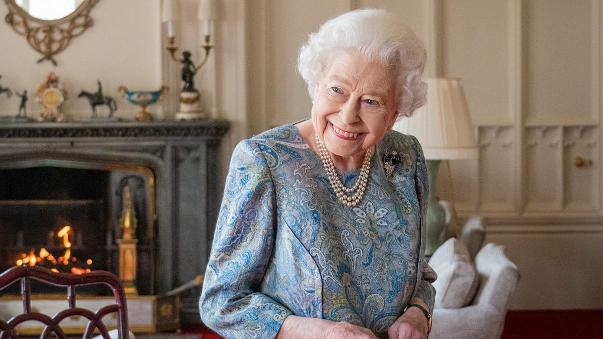 Queen Elizabeth II during an audience with President of Switzerland Ignazio Cassis at Windsor Castle. Picture date: Thursday April 28, 2022. PA Photo. See PA story ROYAL Queen.