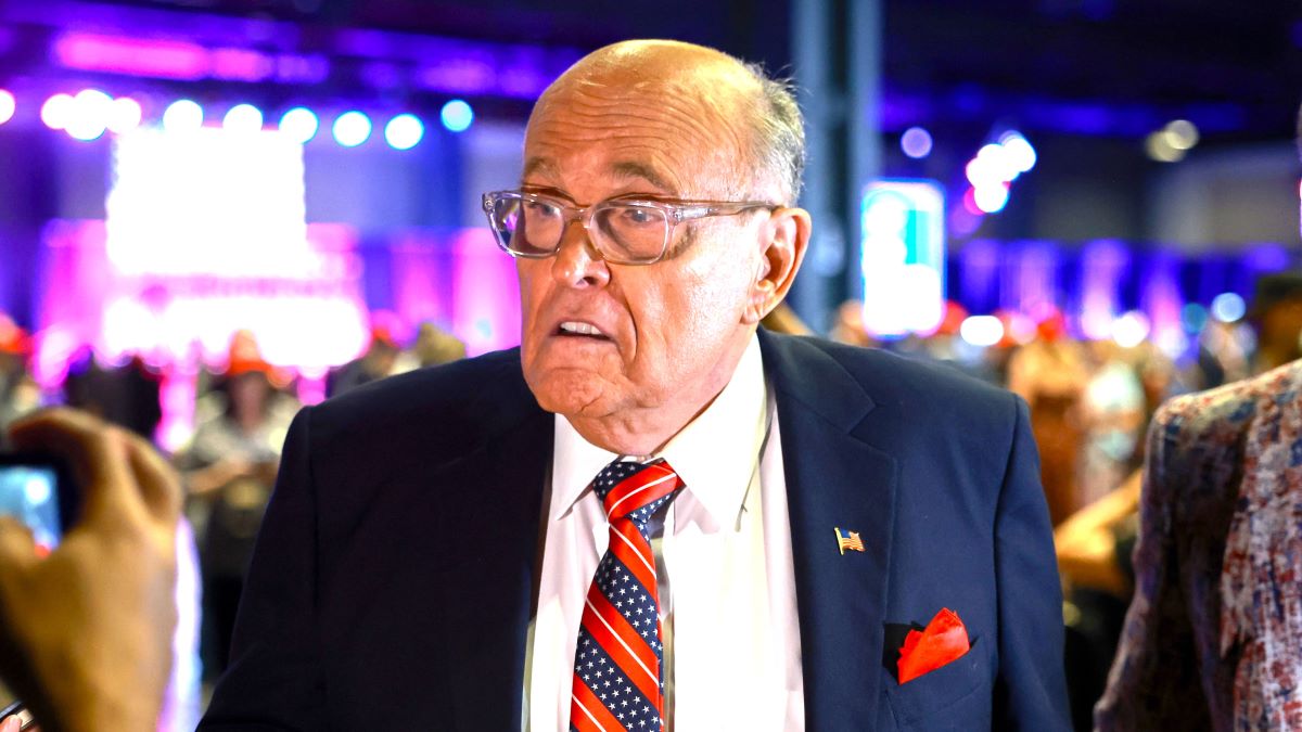 Rudy Giuliani, former Mayor of New York City, attends the election night watch party for Republican presidential nominee former President Donald Trump at the Palm Beach County Convention Center on November 05, 2024, in West Palm Beach, Florida. Today, voters cast their ballots to determine whether Republican nominee former President Donald Trump or Democratic nominee Vice President Kamala Harris will become the next President of the United States. (Photo by Joe Raedle/Getty Images)