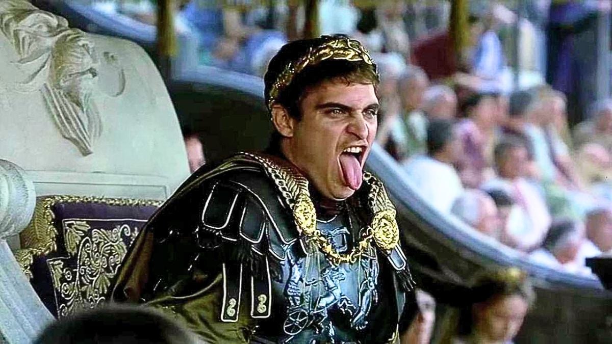 Joaquin Phoenix looks menacing in 'Gladiator'.