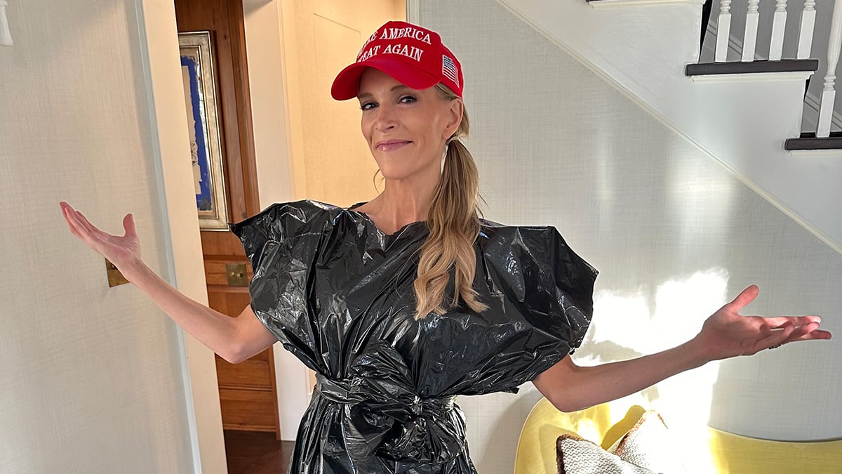 Megyn Kelly dressed as garbage for Halloween in support of Donald Trump