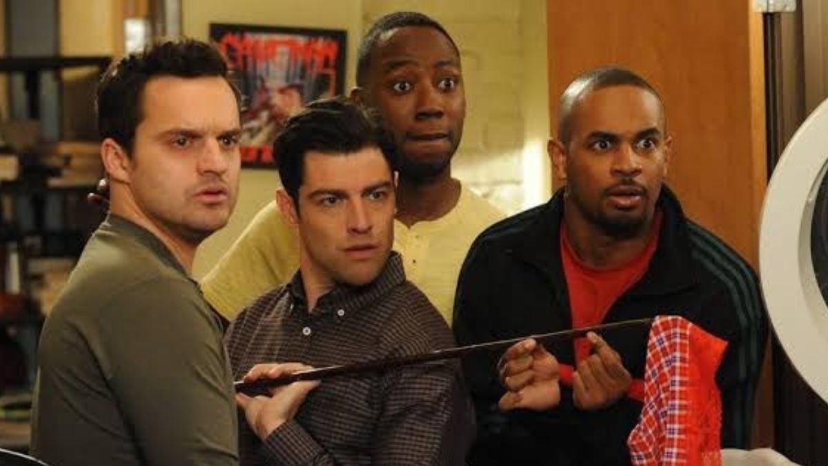 Max Greenfield, Damon Wayans Jr., Lamorne Morris, and Jake Johnson in New Girl