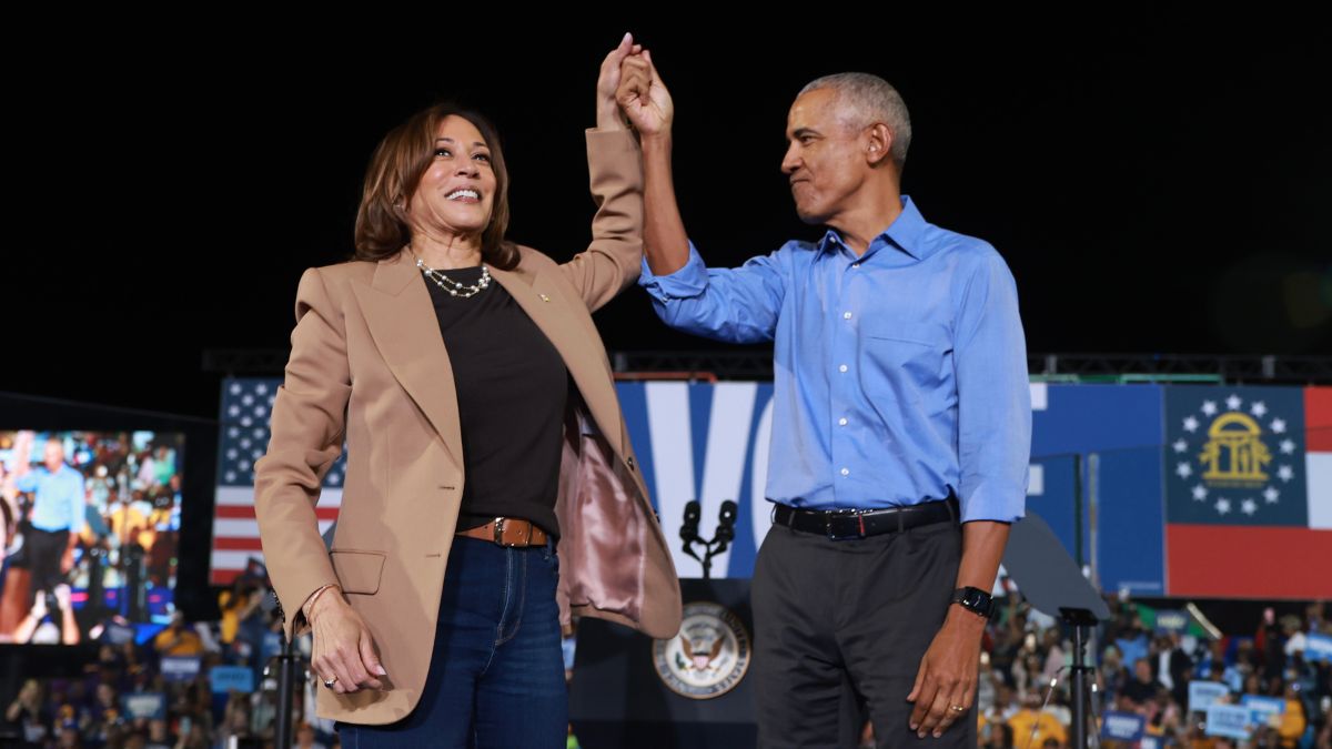 Barack Obama and Kamala Harris