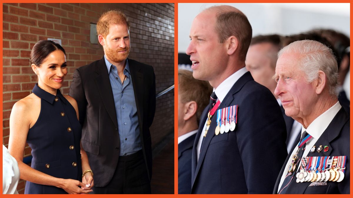 Prince Harry, Duke of Sussex and Meghan, Duchess of Sussex visit local charter school, Colegio Cultura Popular and Prince William, Prince of Wales and King Charles III attend the UK's national commemorative event for the 80th anniversary of D-Day