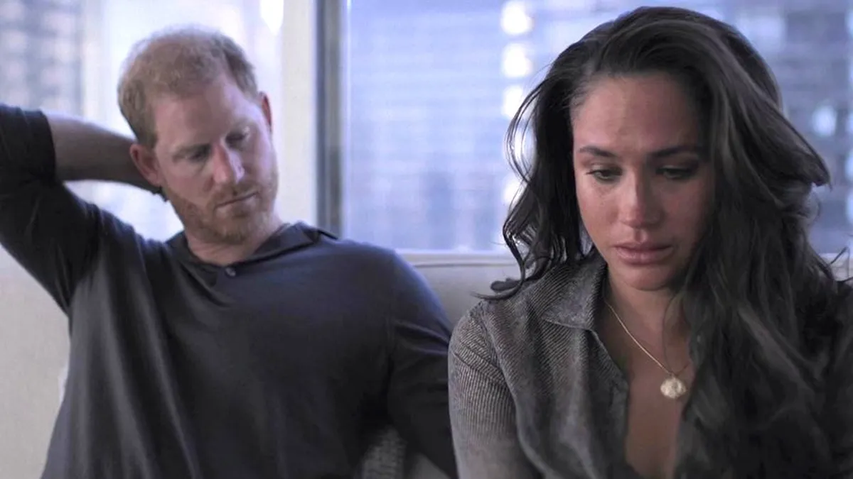 Prince Harry and Meghan Markle in 'Harry & Meghan' on Netflix