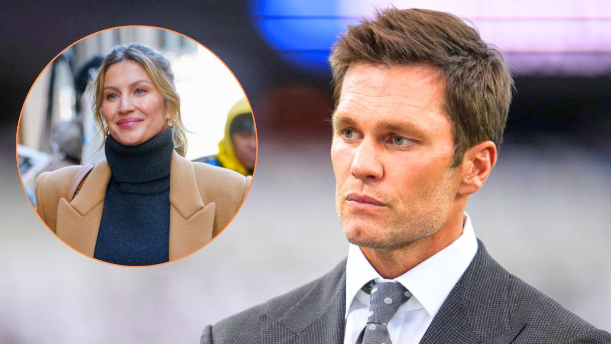 ARLINGTON, TX - SEPTEMBER 22: Tom Brady looks on prior to an NFL football game between the Baltimore Ravens and the Dallas Cowboys at AT&T Stadium on September 22, 2024 in Arlington, Texas. (Photo by Cooper Neill/Getty Images) NEW YORK, NEW YORK - MARCH 21: Gisele Bundchen departs The View studios on March 21, 2024 in New York City. (Photo by Gotham/GC Images)