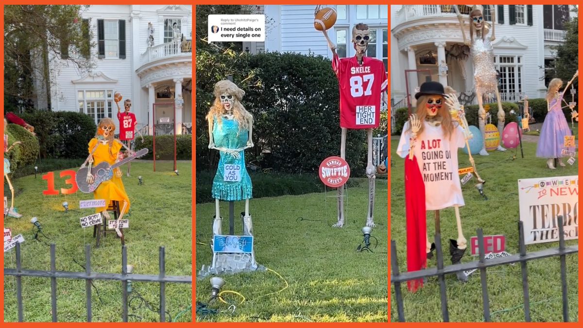 Viral TikTok of Taylor Swift themed Halloween front yard