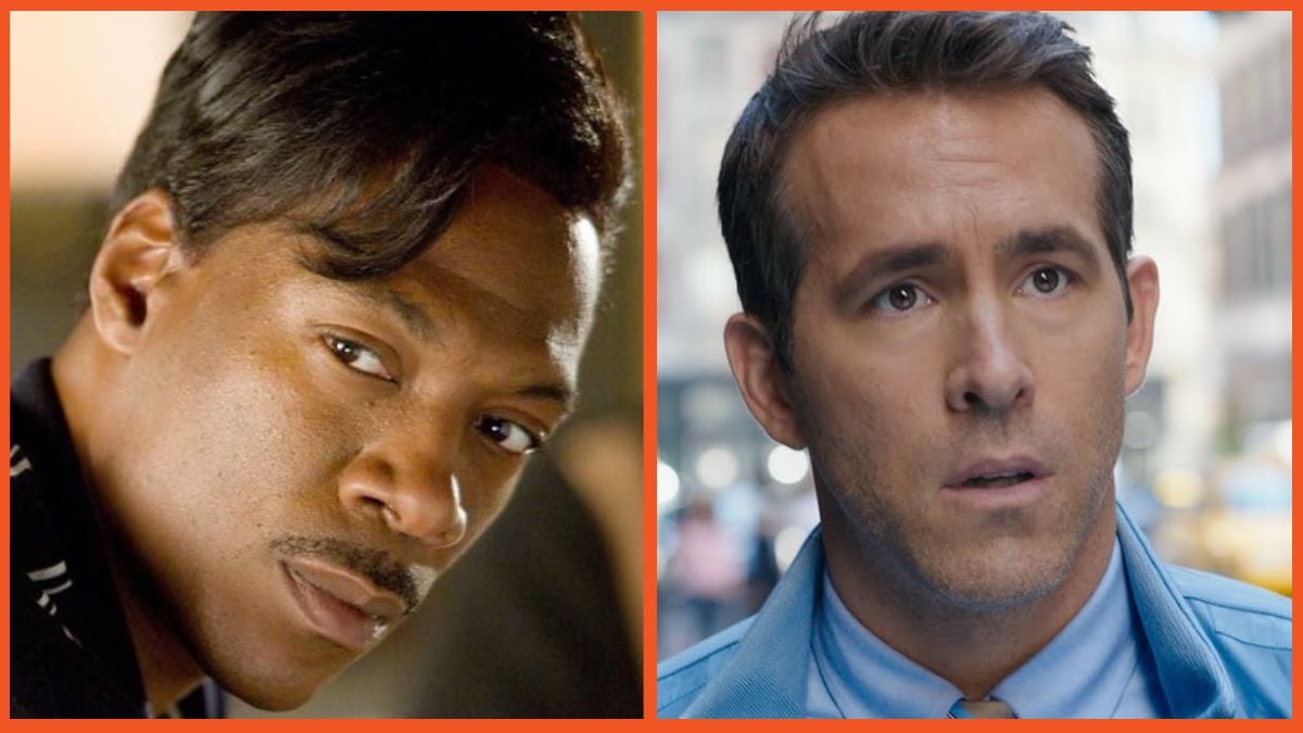 Split image of Eddie Murphy in Dreamgirls and Ryan Reynolds in Free Guy