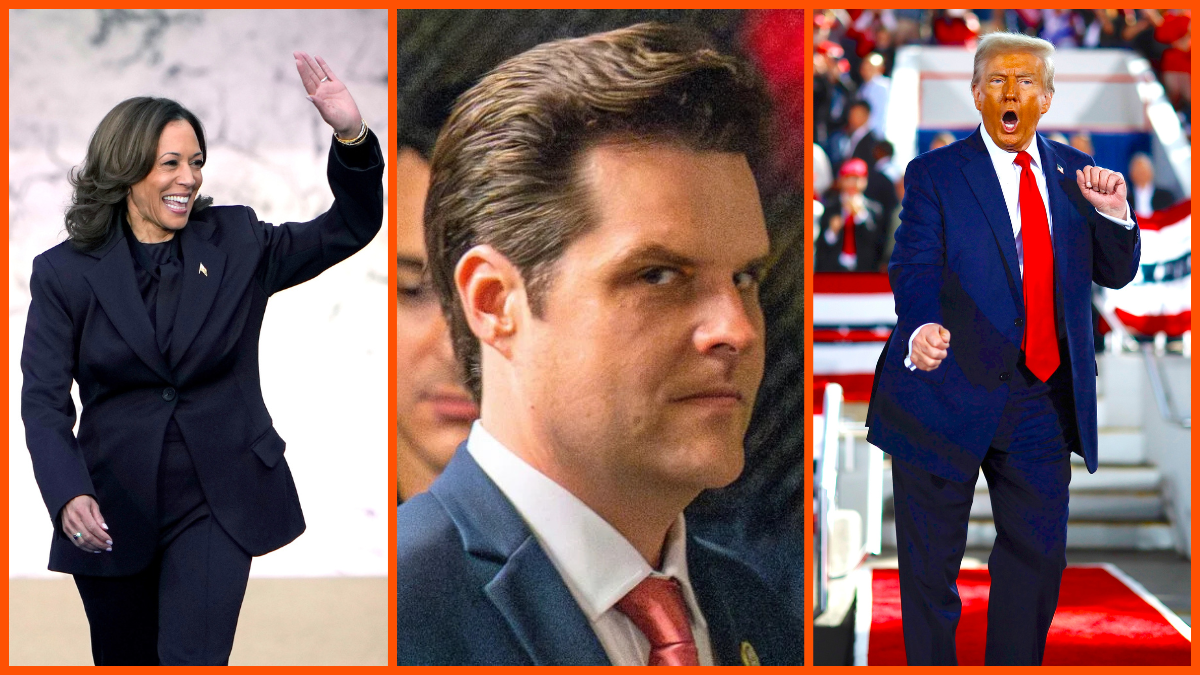 Kamala Harris, Matt Gaetz, and Donald Trump