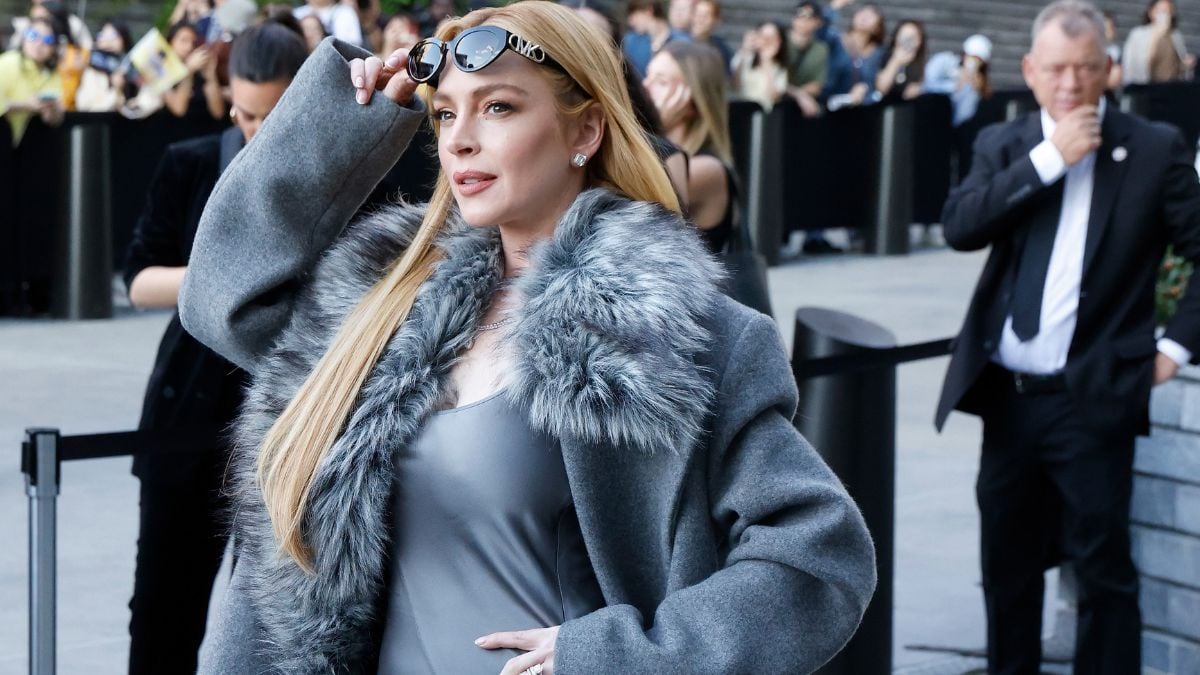 Lindsay Lohan attends the Michael Kors S/S 2025 fashion show during New York Fashion Week at The Shed on September 10, 2024 in New York City.