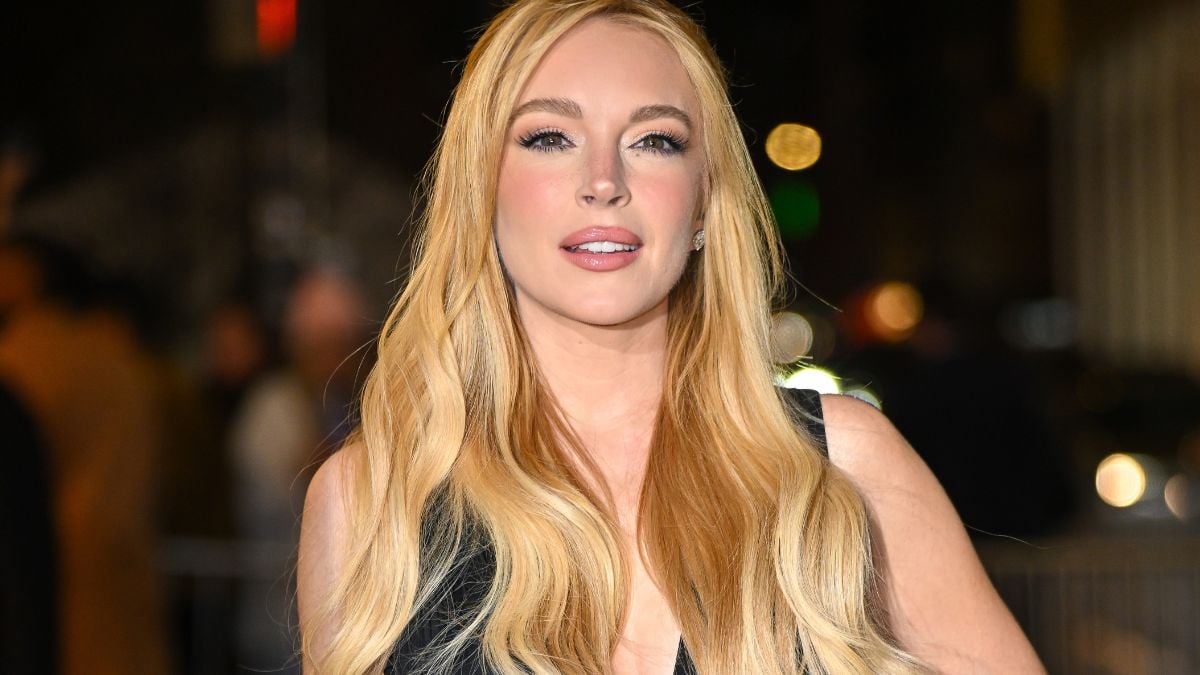 Lindsay Lohan attends the Our Little Secret screening at The Paris Theatre on November 18, 2024 in New York City.