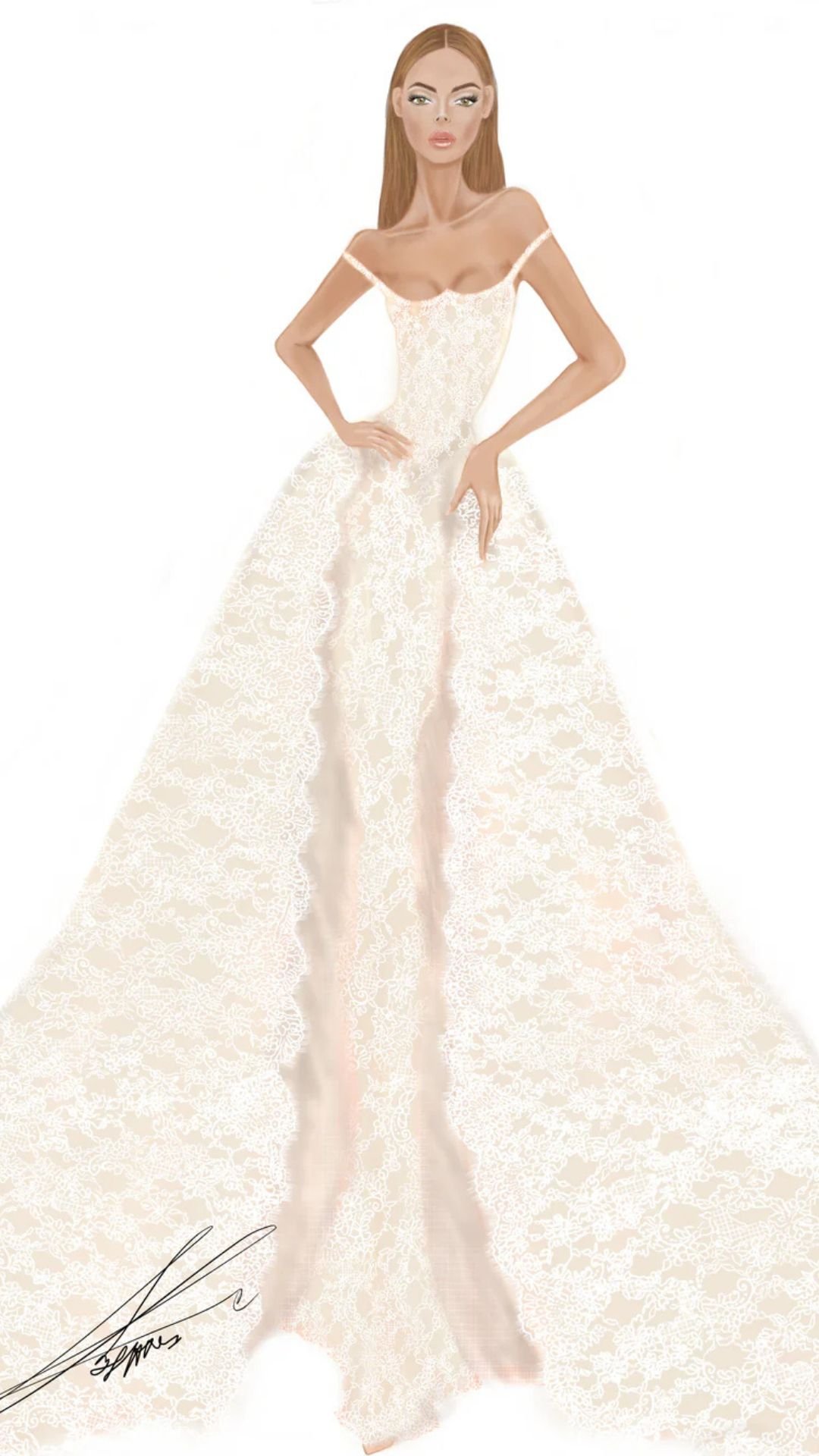 Millie Bobby Brown's wedding dress design