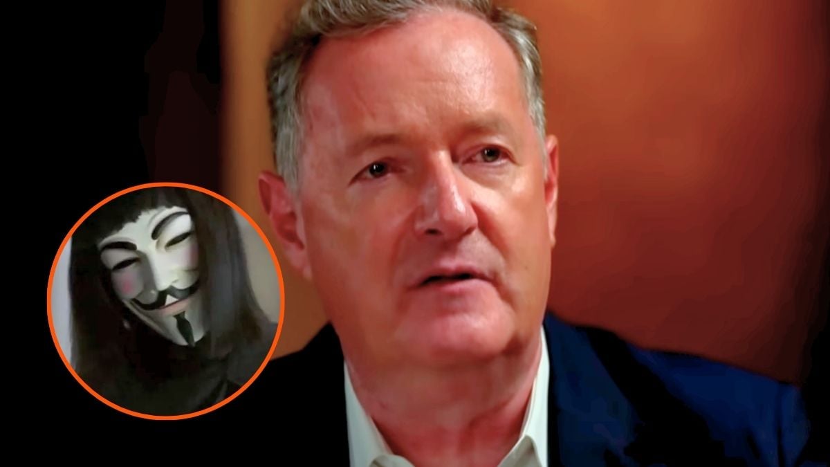 Piers Morgan on Uncensored, and V from V for Vendetta.