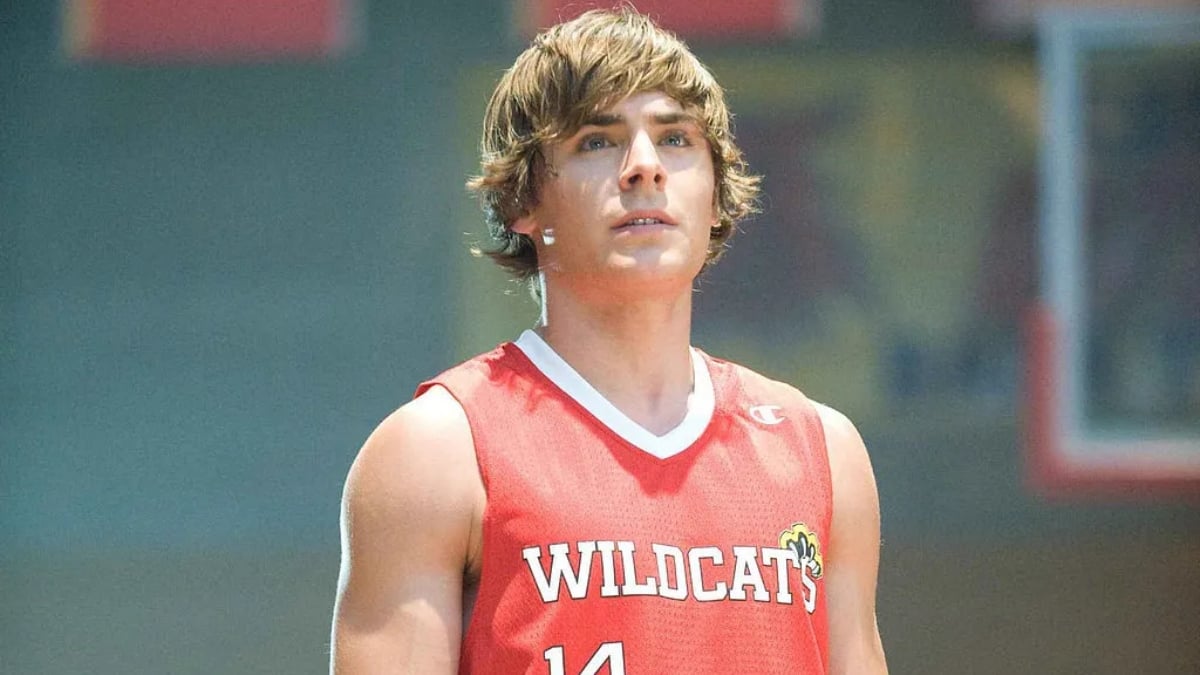 Zac Efron as Troy Bolton in High School Musical