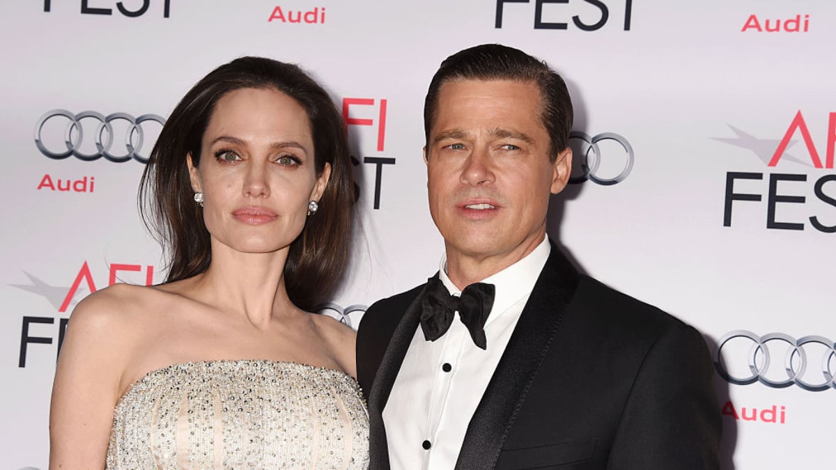 AFI FEST 2015 Presented By Audi Opening Night Gala Premiere Of Universal Pictures' "By The Sea" - Arrivals HOLLYWOOD, CA - NOVEMBER 05: Writer-director-producer-actress Angelina Jolie Pitt (L) and actor-producer Brad Pitt arrive at the AFI FEST 2015 presented by Audi Opening Night Gala Premiere of Universal Pictures' 'By The Sea' at TCL Chinese 6 Theatres on November 5, 2015 in Hollywood, California.(Photo by Jeffrey Mayer/WireImage)