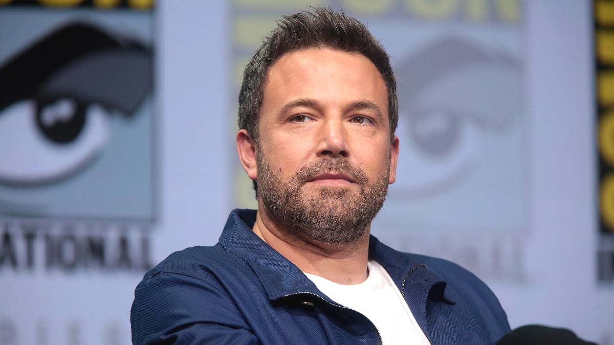 Ben Affleck speaking at the 2017 San Diego Comic Con International, for "Justice League", at the San Diego Convention Center in San Diego, California.