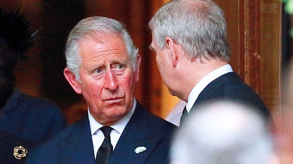 Prince Charles, Prince of Wales and Prince Andrew, Duke of York attend the funeral of Patricia Knatchbull, Countess Mountbatten of Burma at St Paul's Church, Knightsbridge on June 27, 2017 in London, England. Patricia, Countess Mountbatten of Burma daughter of Louis Mountbatten, 1st Earl Mountbatten of Burma and third cousin of Queen Elizabeth II died aged 93 on June 13 2017.