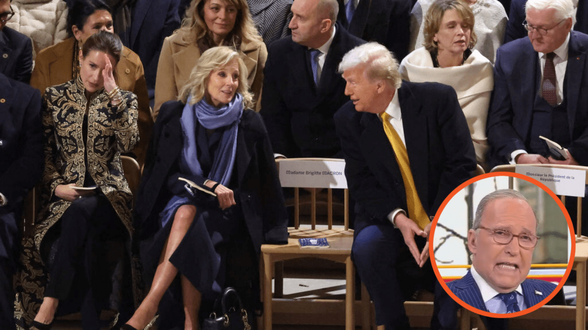 Ashley Biden, First Lady Jill Biden and U.S. President-elect Donald Trump attend the ceremony to mark the reopening of Notre-Dame of Paris Cathedral on December 07, 2024 in Paris, France. After five years of restoration, Notre-Dame Cathedral in Paris reopens its doors to the world in the presence of Emmanuel Macron and around fifty heads of state, including Donald Trump, invited for the occasion.