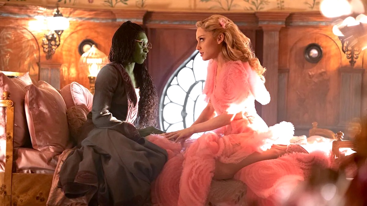 Cynthia Erivo and Ariana Grande as Elphaba and Glinda in Wicked part 1